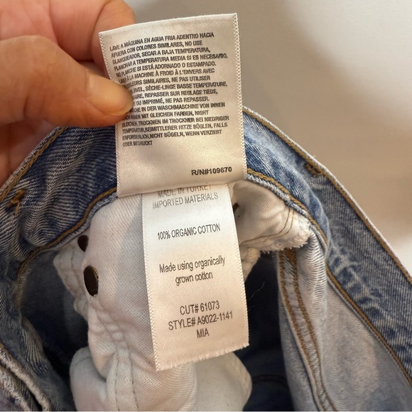 Agolde Mia Mid Rise Straight in Dimension - Picture 5 of 9